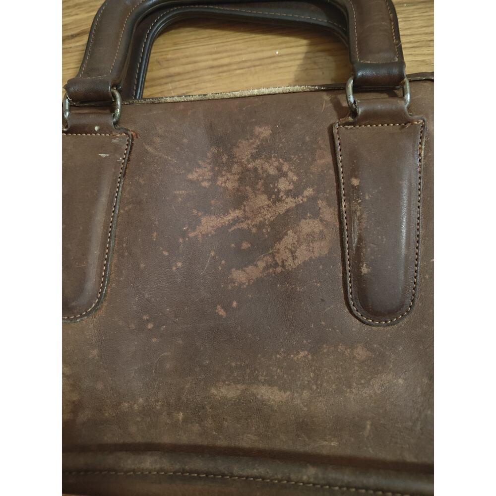 Coach Vintage Slim Compact Leather Satchel Whiskey Brown Bonnie Cashin Rare 70s - Picture 4 of 9